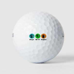 Dogs Wi-Fi And Coffee Golf Balls