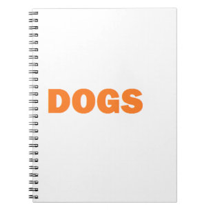 DOGS word in yellow Spiral Notebook