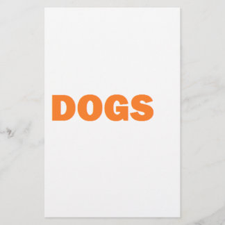 DOGS word in yellow Stationery