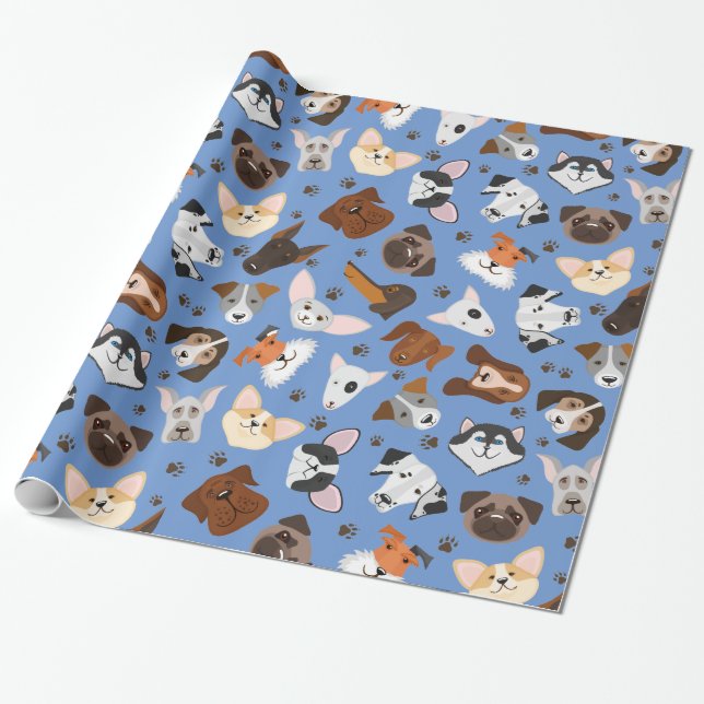 Dogs Wrapping Paper (Unrolled)