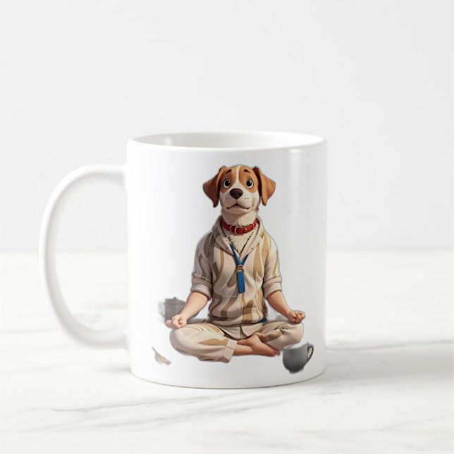 Dogs Yoga Coffee Coffee Mug (Left)