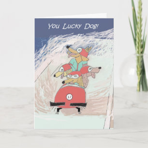 Dogsled - birthday card