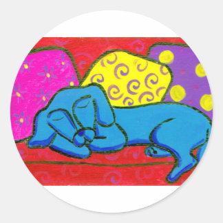 DogTired Classic Round Sticker