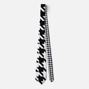 Dogtooth, Houndstooth pattern in Black&White Tie