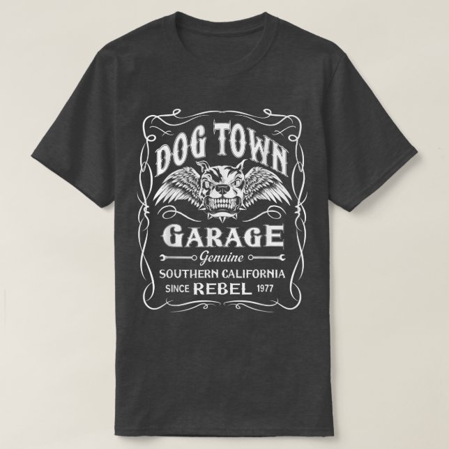 DogTown Garage Genuine Rebel T  T-Shirt (Design Front)
