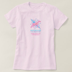 Dogtrovert German Shepherd Dog Floral Abstraction T-Shirt