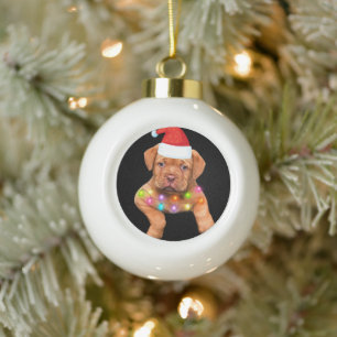 dogue de bordeaux christmas decor for dog lovers p ceramic ball christmas ornament