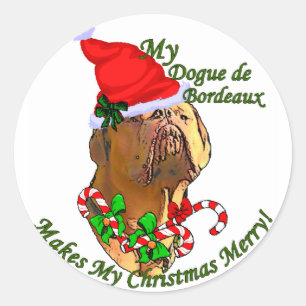 Dogue de Bordeaux Christmas Gifts Classic Round Sticker