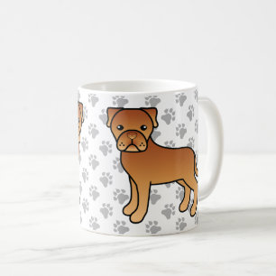 Dogue De Bordeaux Cute Cartoon Dog Coffee Mug