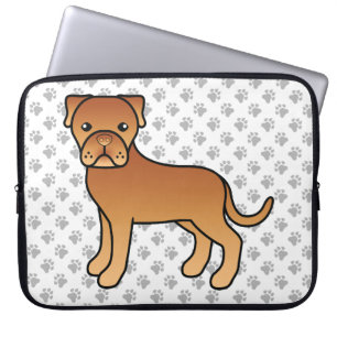 Dogue De Bordeaux Cute Cartoon Dog Laptop Sleeve