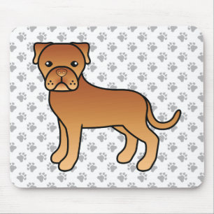Dogue De Bordeaux Cute Cartoon Dog Mouse Pad