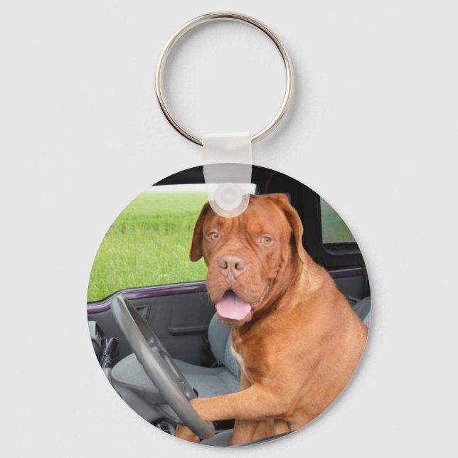 Dogue de Bordeaux driving Key Ring (Front)