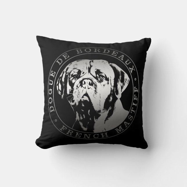Dogue de Bordeaux - French Mastiff Cushion (Front)