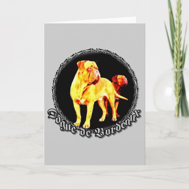 Dogue de bordeaux greeting card (Front)