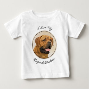 Dogue de Bordeaux Painting - Cute Original Dog Art Baby T-Shirt
