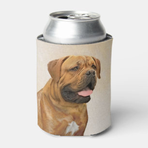 Dogue de Bordeaux Painting - Cute Original Dog Art Can Cooler