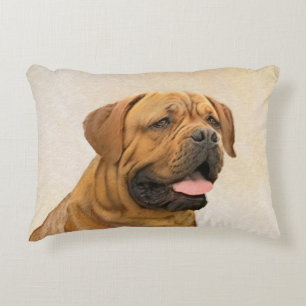 Dogue de Bordeaux Painting - Cute Original Dog Art Decorative Cushion