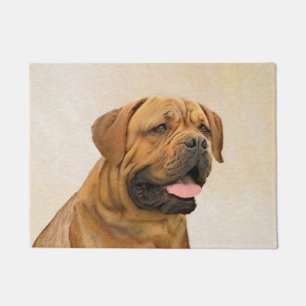 Dogue de Bordeaux Painting - Cute Original Dog Art Doormat