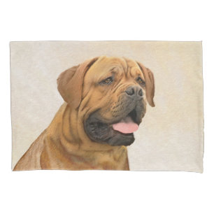 Dogue de Bordeaux Painting - Cute Original Dog Art Pillowcase