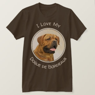 Dogue de Bordeaux Painting - Cute Original Dog Art T-Shirt