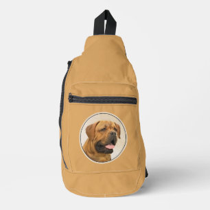 Dogue de Bordeaux Painting Original Pet Dog Art Sling Bag