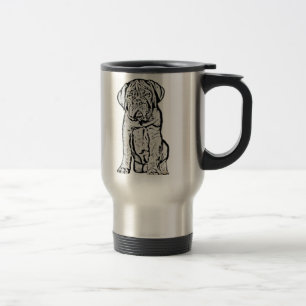 Dogue de Bordeaux puppy travel mug