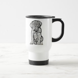 Dogue de Bordeaux puppy travel mug