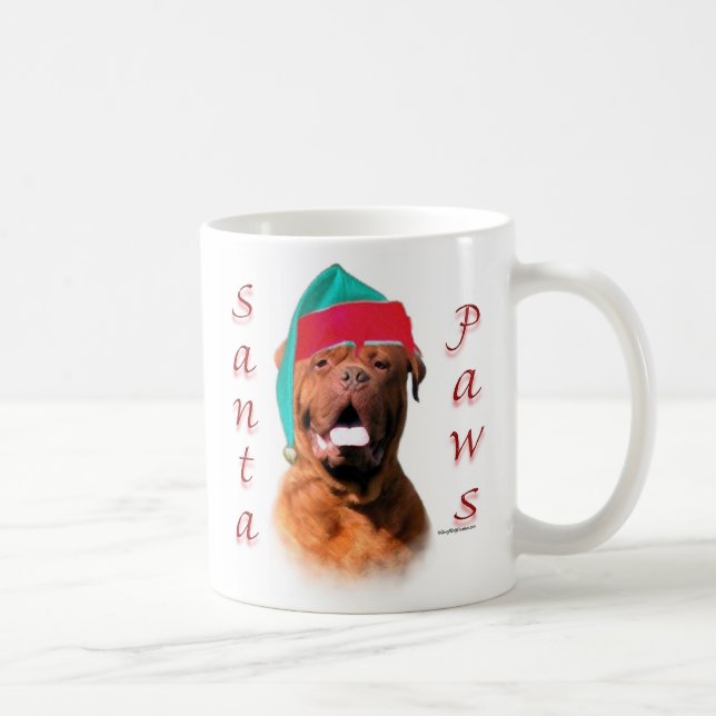 Dogue de Bordeaux Santa Paws Coffee Mug (Right)