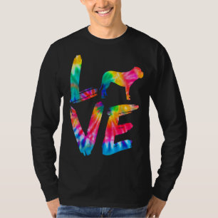 Dogue De Bordeaux Tie Dye Love Dog Mum Dad T-Shirt