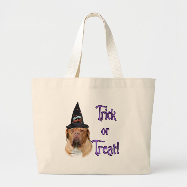 Dogue de Bordeaux Trick Large Tote Bag (Front)