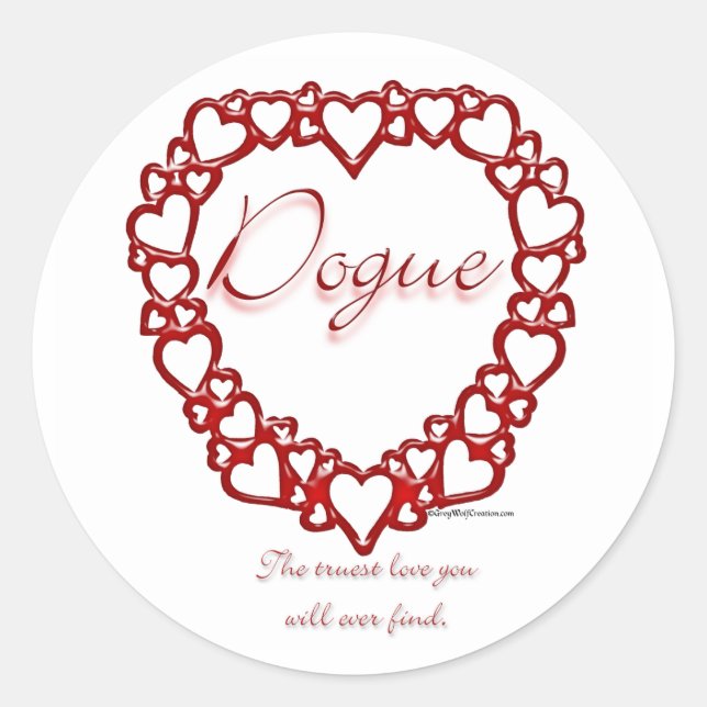 Dogue de Bordeaux True Love - Sticker (Front)