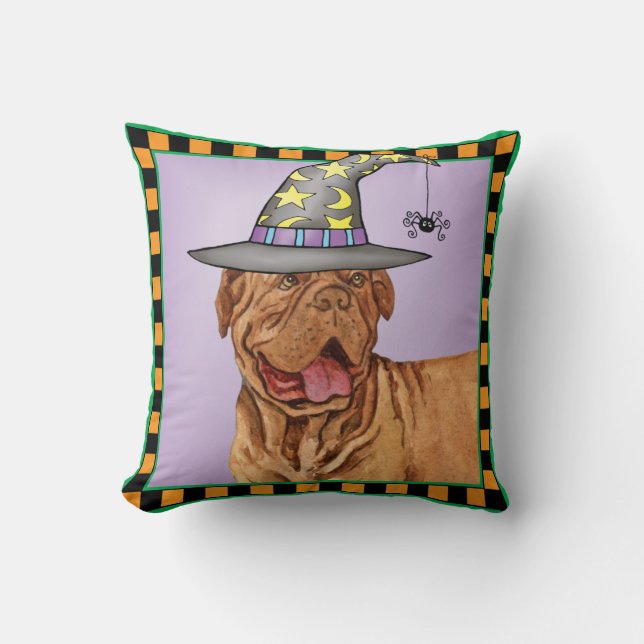 Dogue de Bordeaux Witch Cushion (Front)