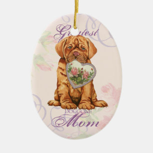 Dogue Heart Mum Ceramic Tree Decoration
