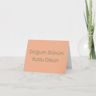 Doğum günün kutlu olsun, Turkish happy birthday Card