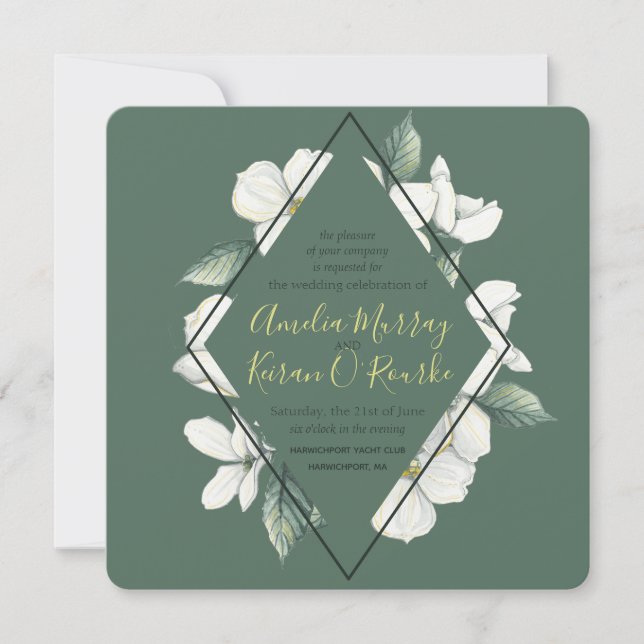 Dogwood Blooms, Wedding Invitation (Front)