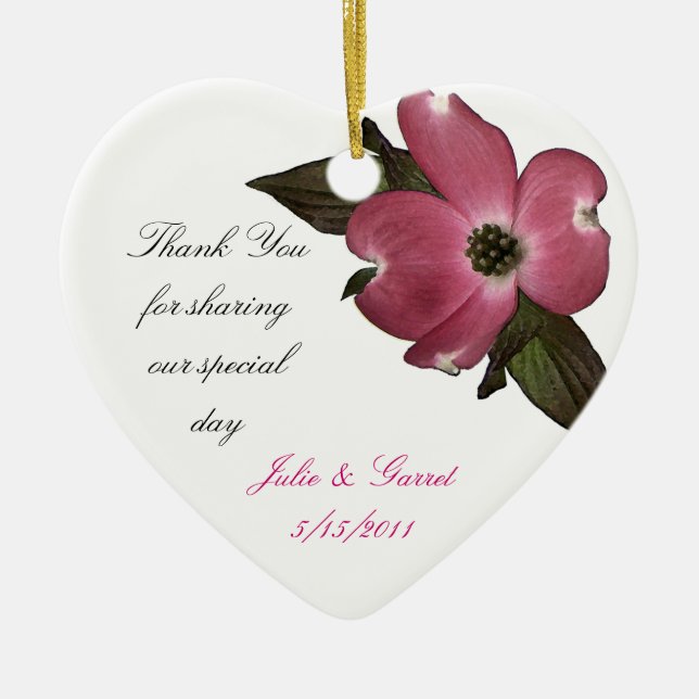 Dogwood Blossom/ Favour Ceramic Tree Decoration (Front)