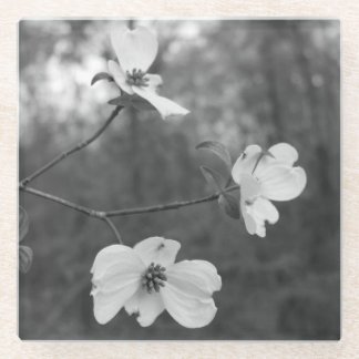 "Dogwood Blossoms" Original Art by KAS Glass Coaster