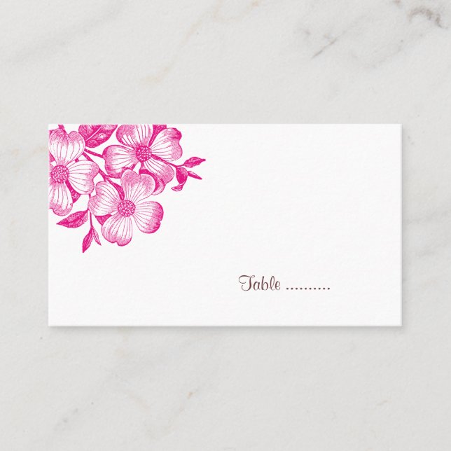 Dogwood Flower Place Card (Front)