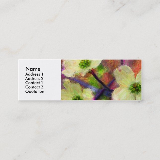 Dogwood Flower Profile Card (Front)