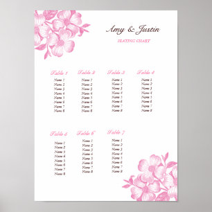 Dogwood Flower Wedding Seating Chart