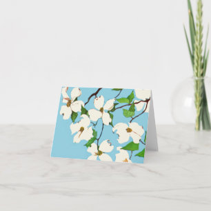 dogwood flowers note card