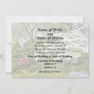 Dogwood in Front of White House Wedding Supplies Invitation