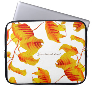 Dogwood Leaves on a Laptop Sleeve