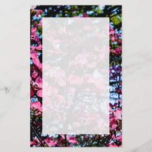 Dogwood pink flowering trees stationery