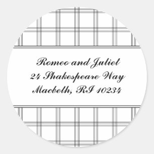 Dogwood Plaid Address Label