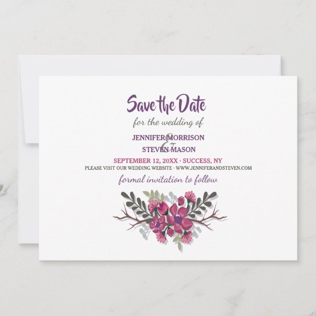 Dogwood Save the Date Announcement (Front)