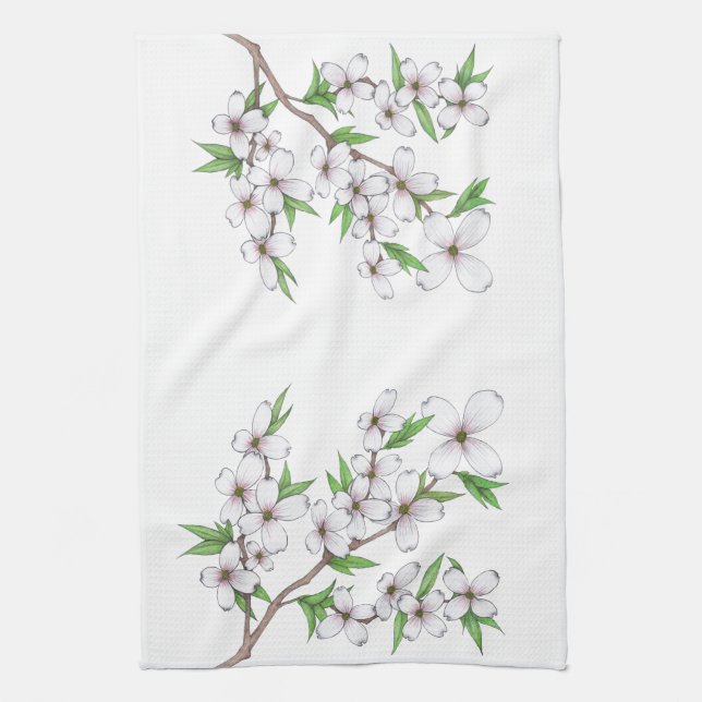 Dogwood Tea Towel (Vertical)