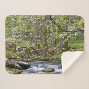 Dogwood Trees Great Smoky Mountain, Tennessee Sherpa Blanket