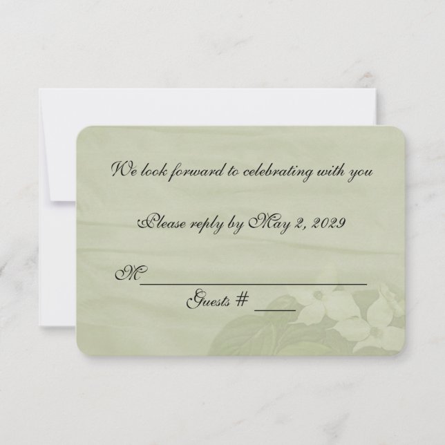 Dogwood Wedding RSVP Invitation (Front)