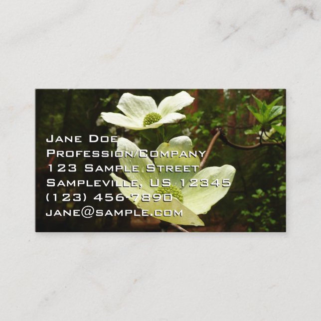 Dogwoods and Redwoods in Yosemite National Park Business Card (Front)